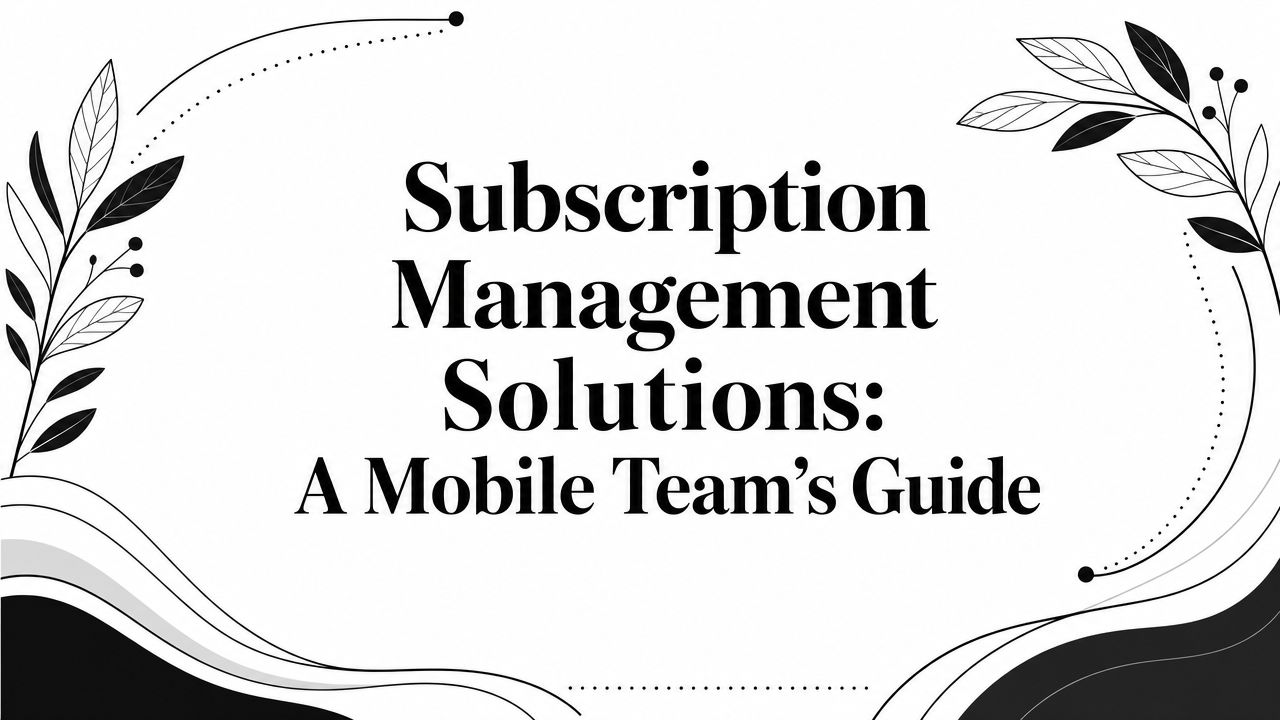 Subscription Management Solutions: A Mobile Team's Guide